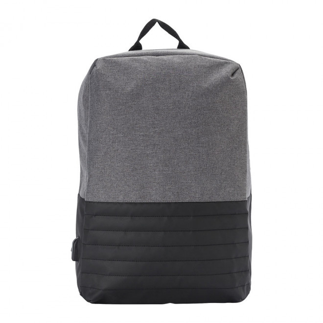 SAC À DOS ANTIVOL PERSONNALISÉ POUR ORDINATEUR 'JOSHUA' - gris