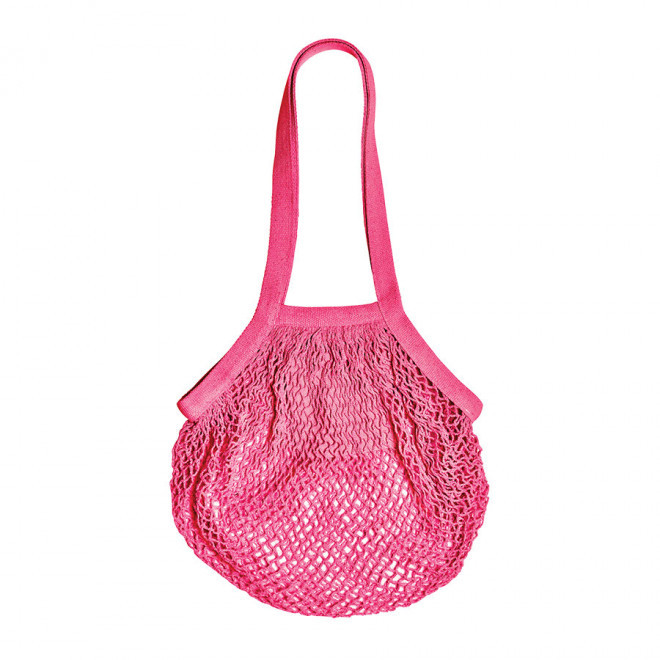 SAC PERSONNALISÉ EN COTON COLORE FILET 'SHELBY' - rose