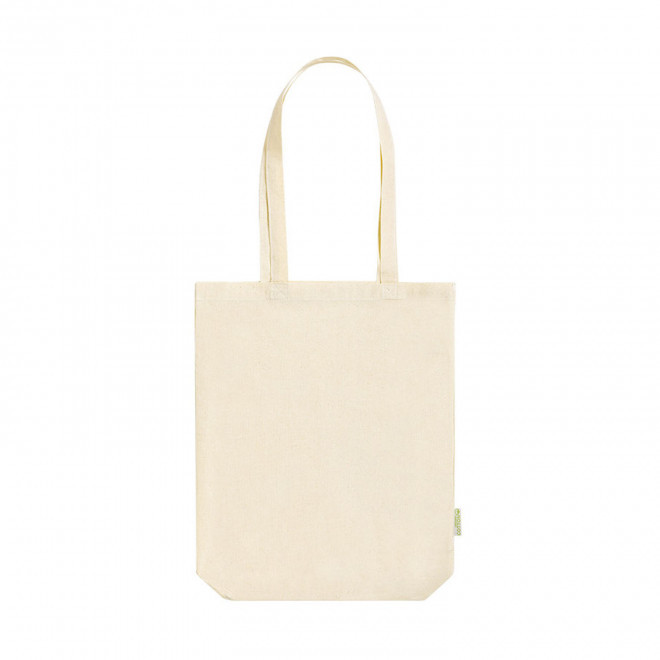 SAC COTON BIO PERSONNALISABLE AVEC SOUFFLET 'LARGO'  - naturel