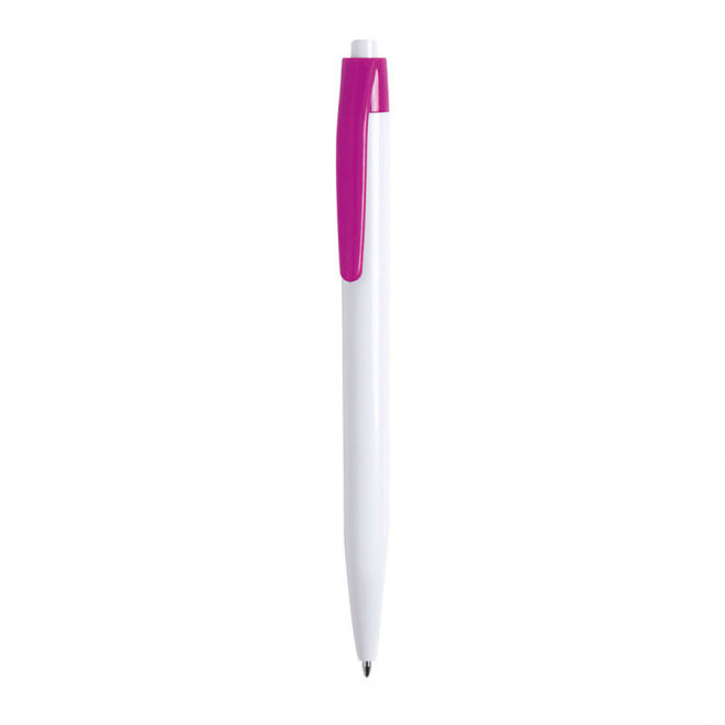 STYLO À BILLE PUBLICITAIRE 'FIGUEIRA' CORPS BLANC - fuchsia