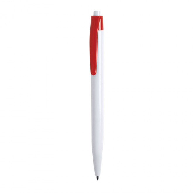 STYLO À BILLE PUBLICITAIRE 'FIGUEIRA' CORPS BLANC - rouge
