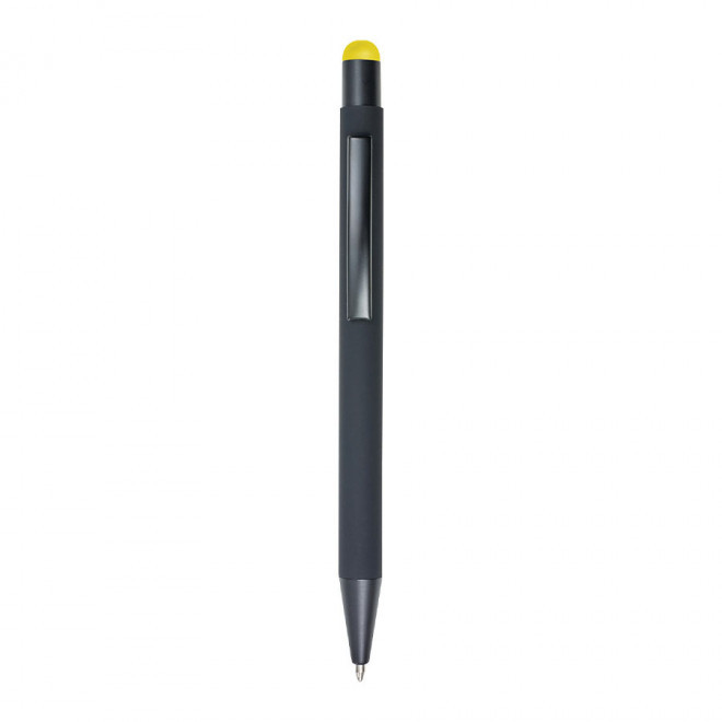 STYLO/STYLET PERSONNALISABLE SOFT TOUCH 'BRISGAU' - jaune