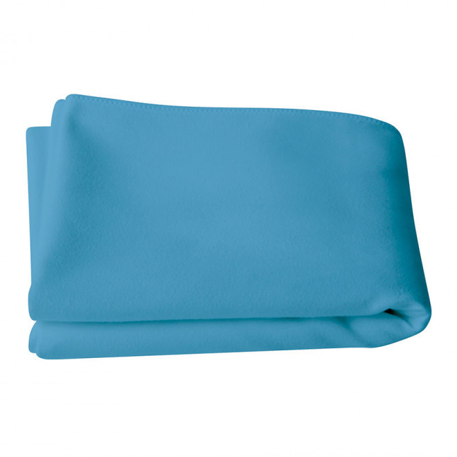 SERVIETTE MICROFIBRE PUBLICITAIRE 70x140 CM 'POLLY'  - bleu ciel