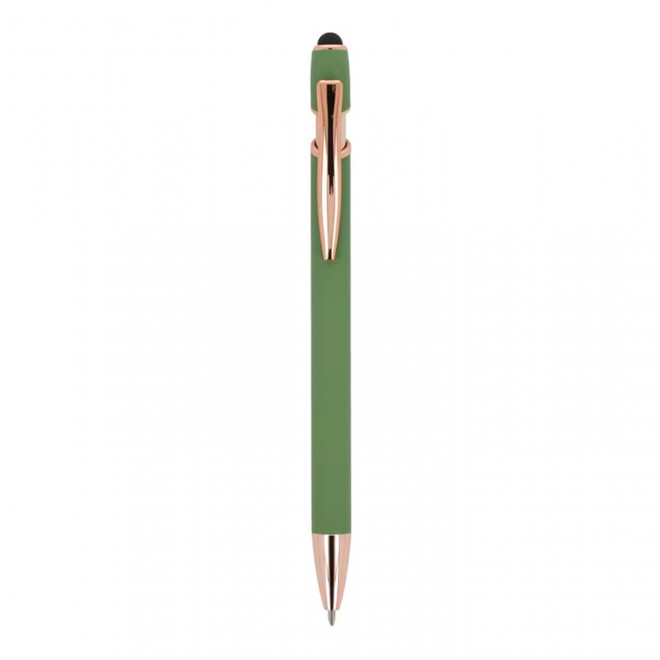 STYLO A BILLE PERSONNALISABLE MINE BLEUE 'PRINCY ROSY' - vert olive