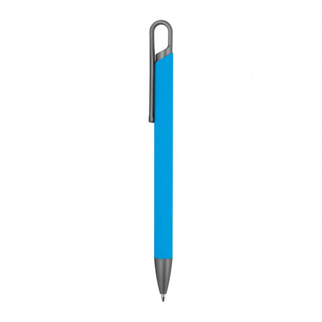 STYLO EN ALU RECYCLE PERSONNALISE 'ROCKET SOFT' - bleu clair
