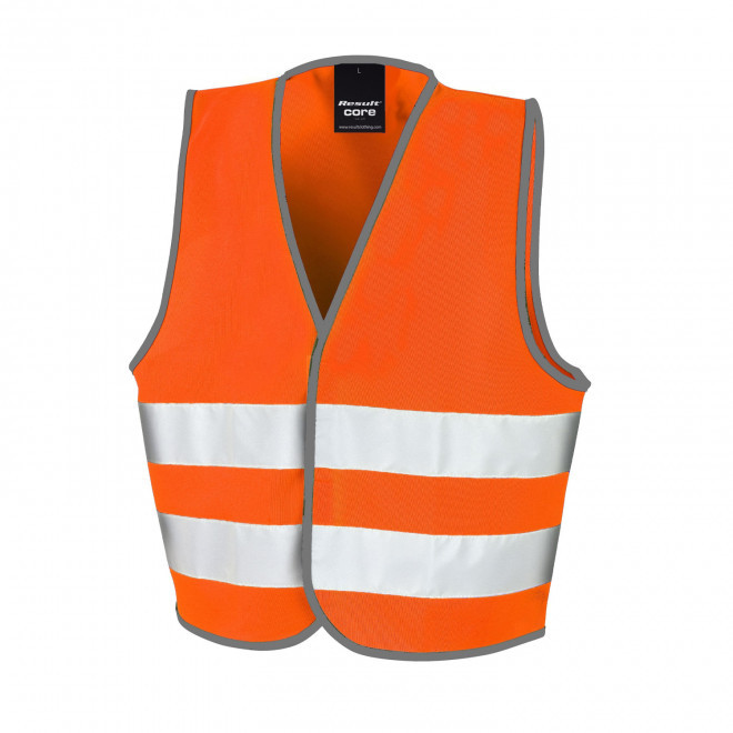 GILET PERSONNALISABLE HAUTE VISIBILITE 'ARMILLA FLUO KIDS' - orange fluo