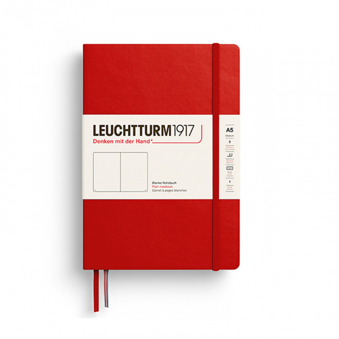 CARNET A5 LEUCHTTURM1917 PERSONNALISE 'MEDIUM A5 LIGNE' - rouge