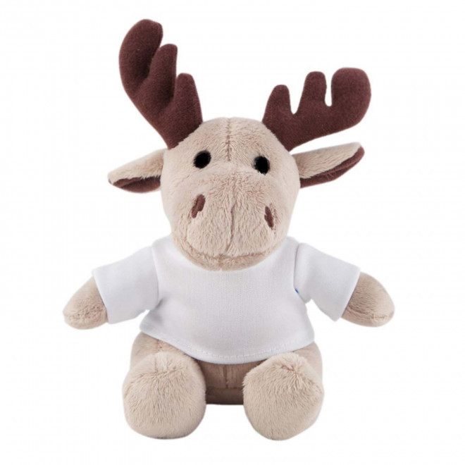 PELUCHE RENNE PERSONNALISEE 'RONNY' - blanc