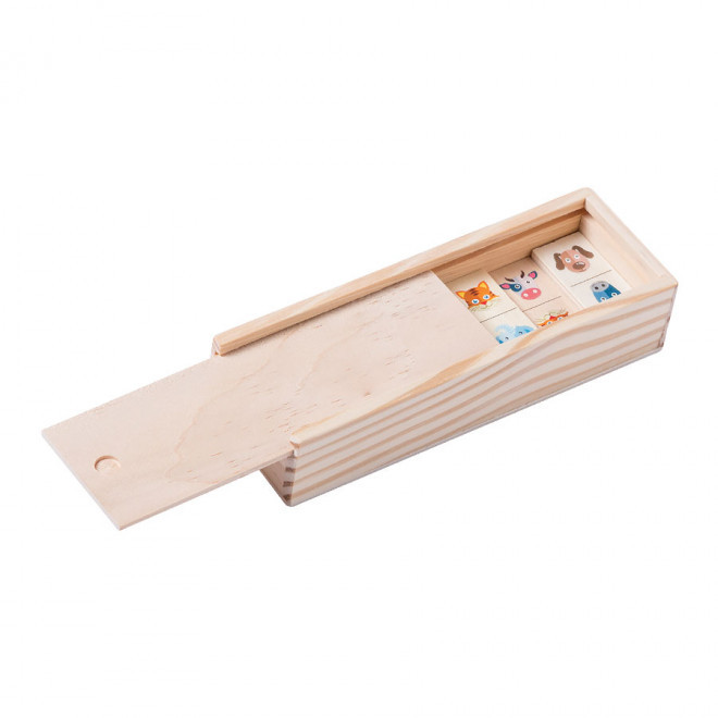 JEU DE DOMINO PERSONNALISÉ EN BOIS 'ANIMALY' - bois