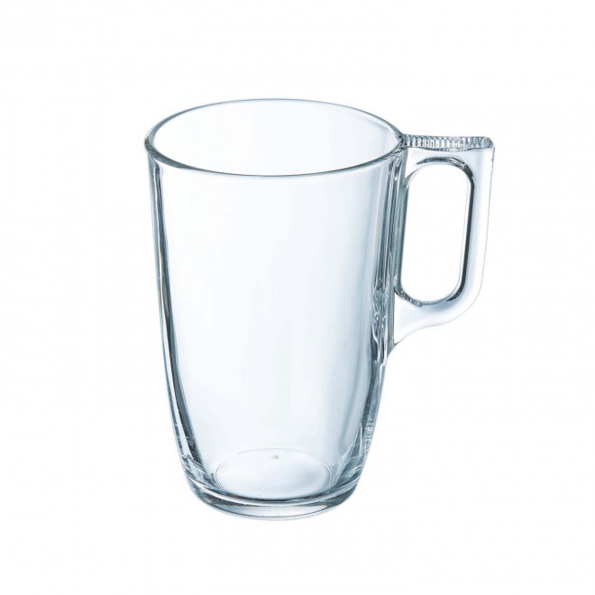MUG EN VERRE FRANCAIS 400ML PERSONNALISE 'NUEVO' - transparent