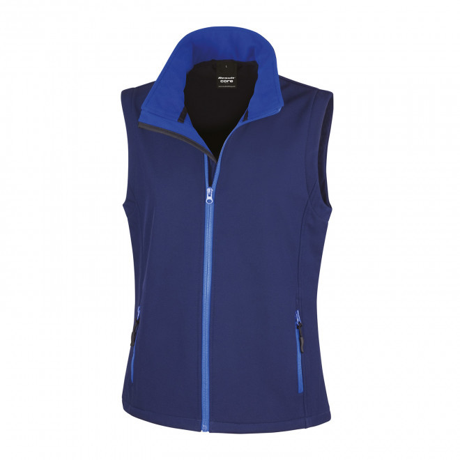 BODYWARMER PERSONNALISE SOFTSHELL FEMME RESULT 'RETALO' - bleu marine/bleu royal