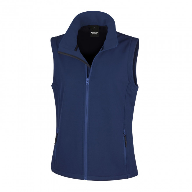 BODYWARMER PERSONNALISE SOFTSHELL FEMME RESULT 'RETALO' - bleu marine