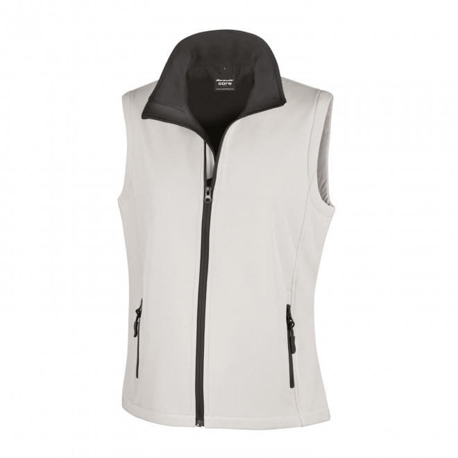 BODYWARMER PERSONNALISE SOFTSHELL FEMME RESULT 'RETALO' - blanc/noir