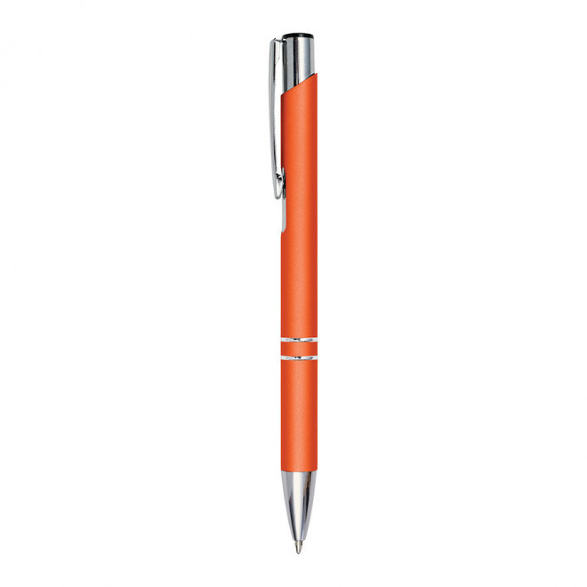 STYLO PUBLICITAIRE EN ALUMINIUM MINE BLEUE 'OLEG SOFT' - orange