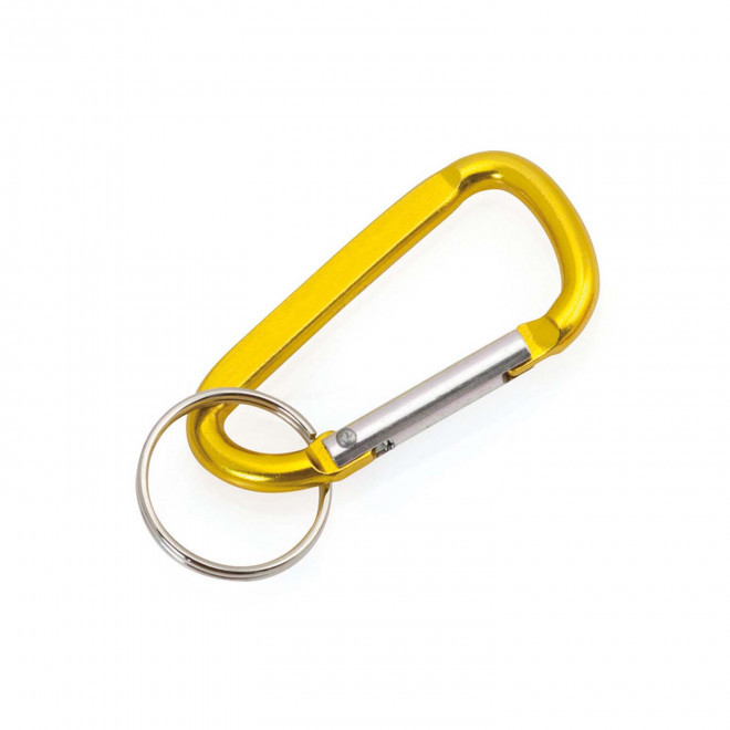 PORTE-CLÉS PERSONNALISÉ MOUSQUETON 'WALL' - jaune