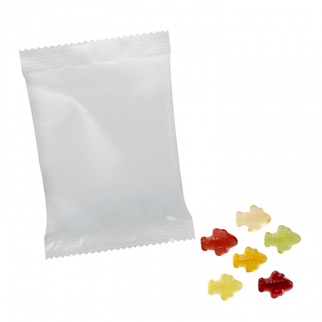 BONBONS GOMME DE FRUITS PERSONNALISABLE 'PIMPY OPAQUE' - avion