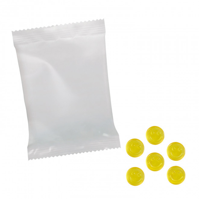 BONBONS GOMME DE FRUITS PERSONNALISABLE 'PIMPY OPAQUE' - smiley