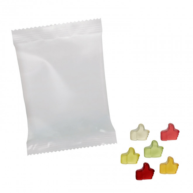 BONBONS GOMME DE FRUITS PERSONNALISABLE 'PIMPY OPAQUE' - pouce