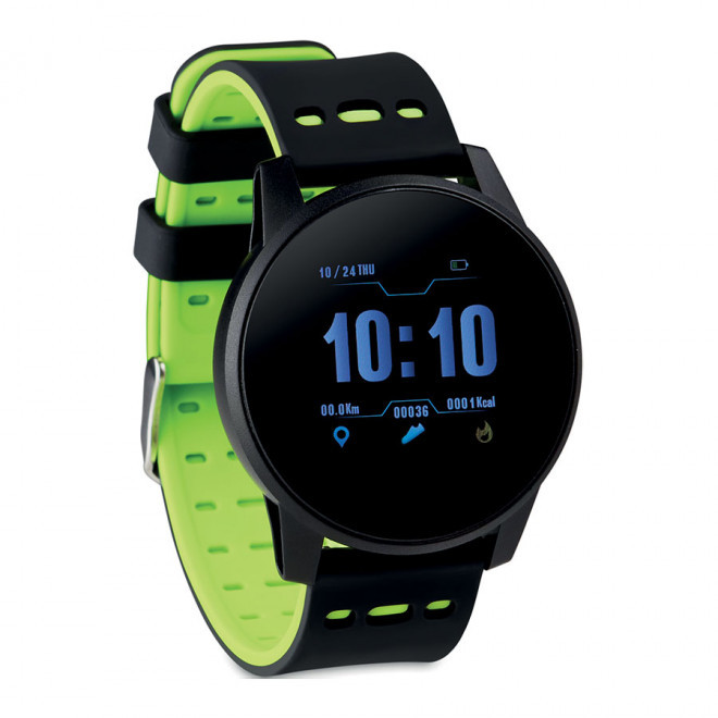 MONTRE CONNECTÉE CARDIO PERSONNALISABLE 'WEARFIT' - vert