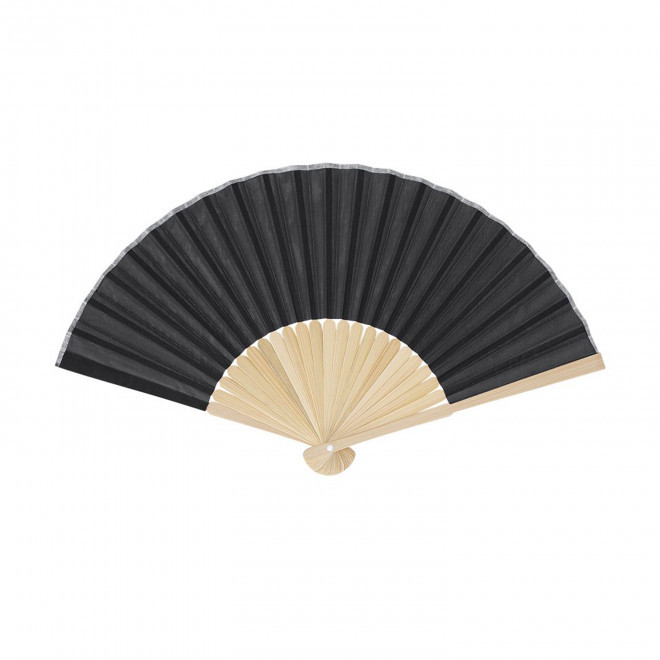 EVENTAIL EN BAMBOU PERSONNALISE 'FANNY BAMBOU II' - noir