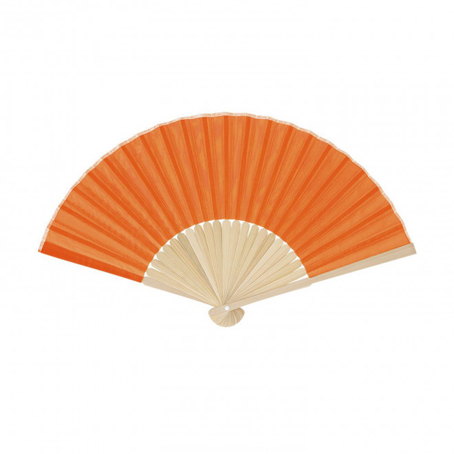 EVENTAIL EN BAMBOU PERSONNALISE 'FANNY BAMBOU II' - orange