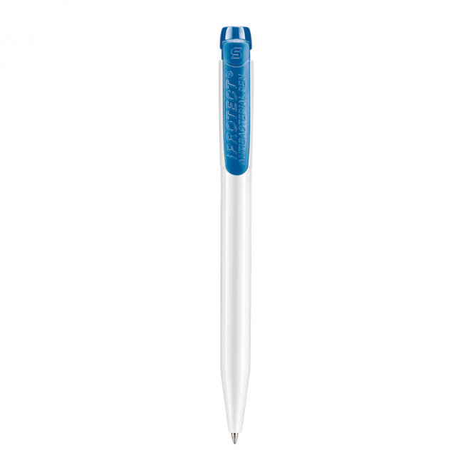 STYLO PUBLICITAIRE ANTIBACTERIEN 'IPROTECT®' - bleu clair
