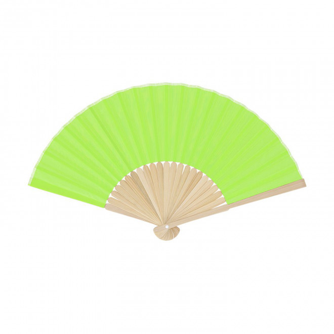 EVENTAIL EN BAMBOU PERSONNALISE 'FANNY BAMBOU II' - vert anis
