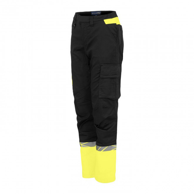 PANTALON FEMME PERSONNALISE PROJOB 'PROGRESSION 7511' - noir/jaune