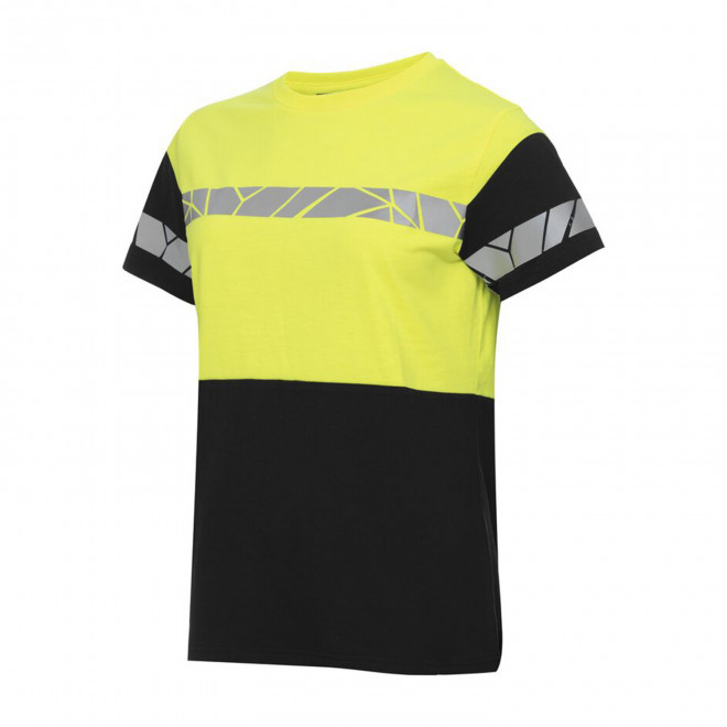 TEE-SHIRT FEMME PERSONNALISABLE PROJOB 'PROGRESSION 7005' - noir/jaune