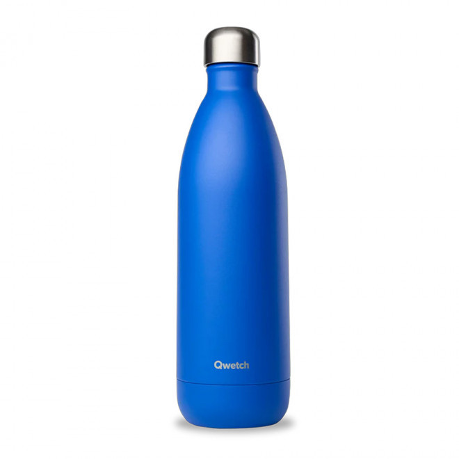 BOUTEILLE ISOTHERME PERSONNALISABLE INOX 1 L QWETCH® - bleu majorelle