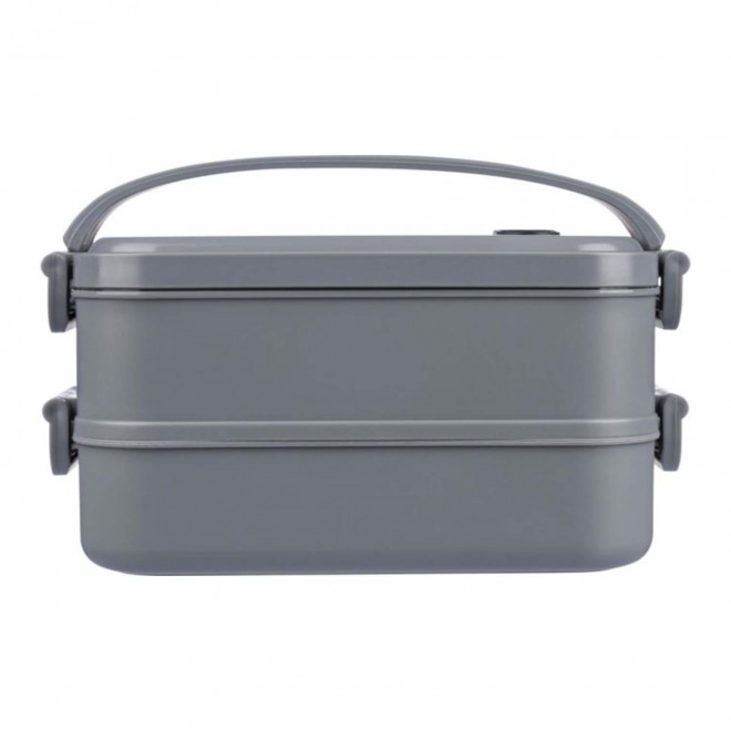 LUNCH BOX PERSONNALISABLE DEUX NIVEAUX 'CENA'  - gris