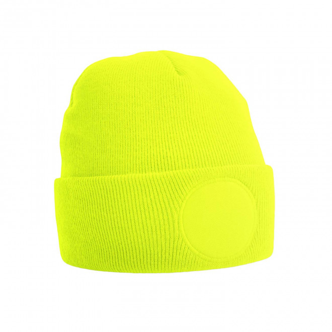 BONNET REVERS PERSONNALISABLE 'CAPELINO PATCH ROND' - jaune fluo