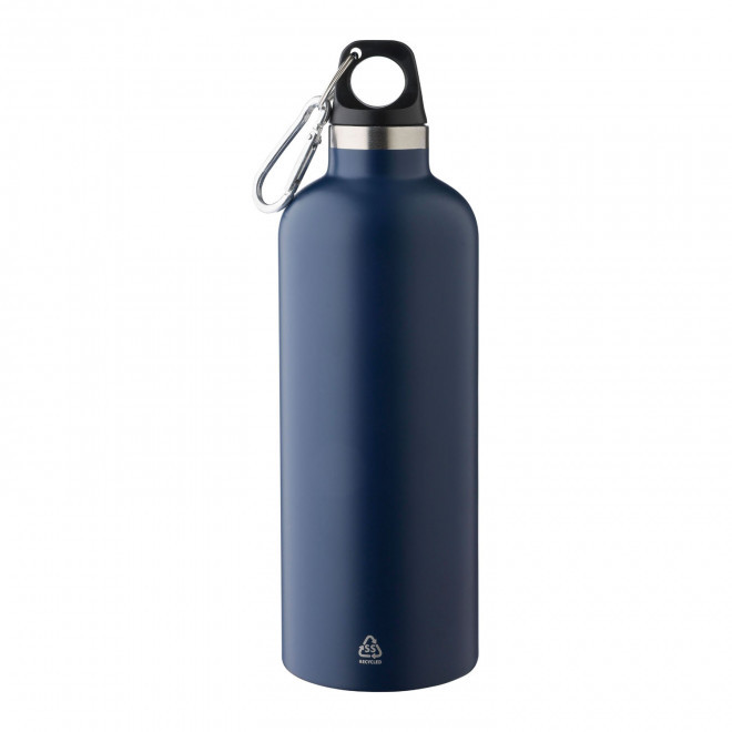 BOUTEILLE ISOTHERME RECYCLE 500ML PERSONNALISABLE 'JOURA' - bleu marine