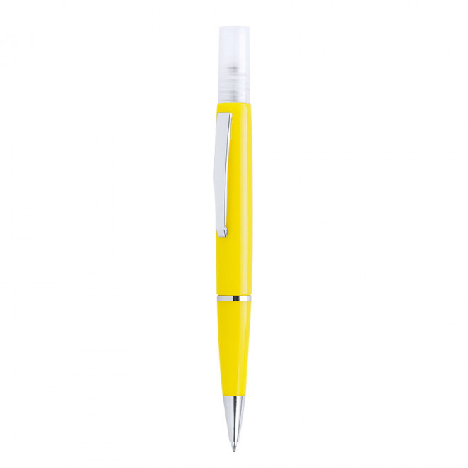 STYLO PUBLICITAIRE AVEC VAPORISATEUR 'DIFFUSO' - jaune