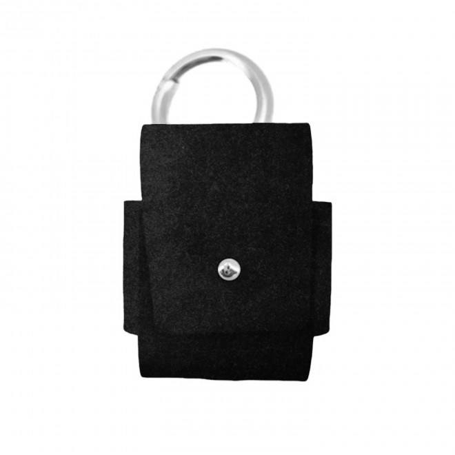 ETUI AIRPODS PERSONNALISABLE CUIR RECYCLE 'ROVER' - noir