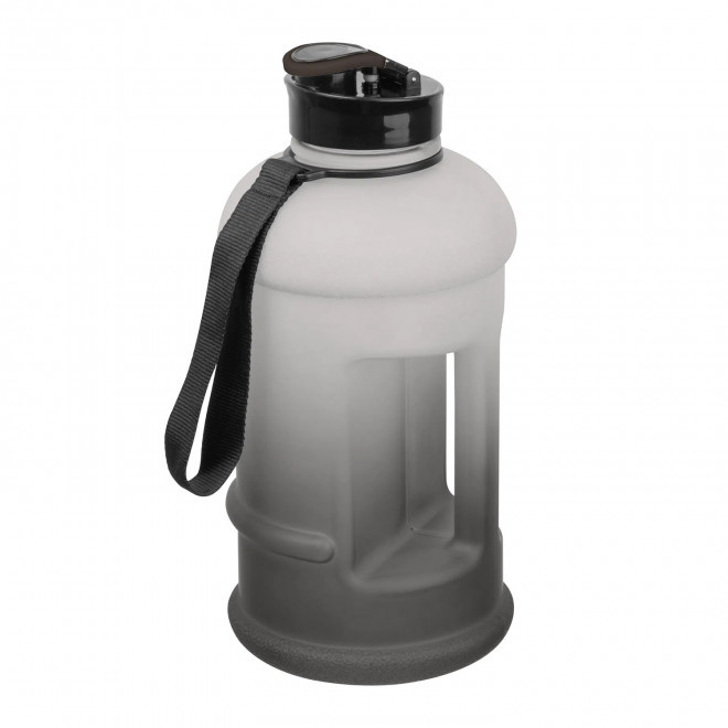 BIDON DE SPORT PERSONNALISABLE AVEC POIGNEE 1.3l 'MAX GYM' - noir