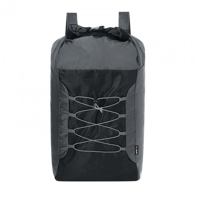 SAC A DOS PLIABLE RPET PERSONNALISABLE 'PAIGE' - noir