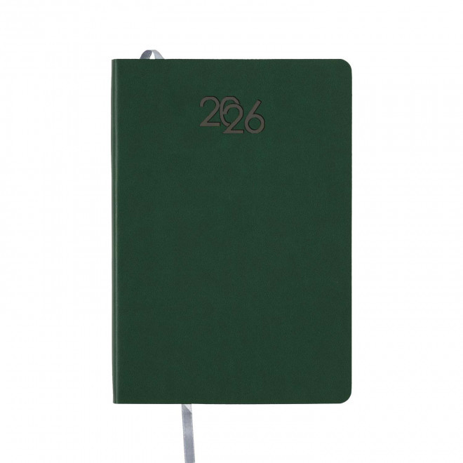AGENDA SEMAINIER PU SOUPLE PERSONNALISE 'APRIL' - vert