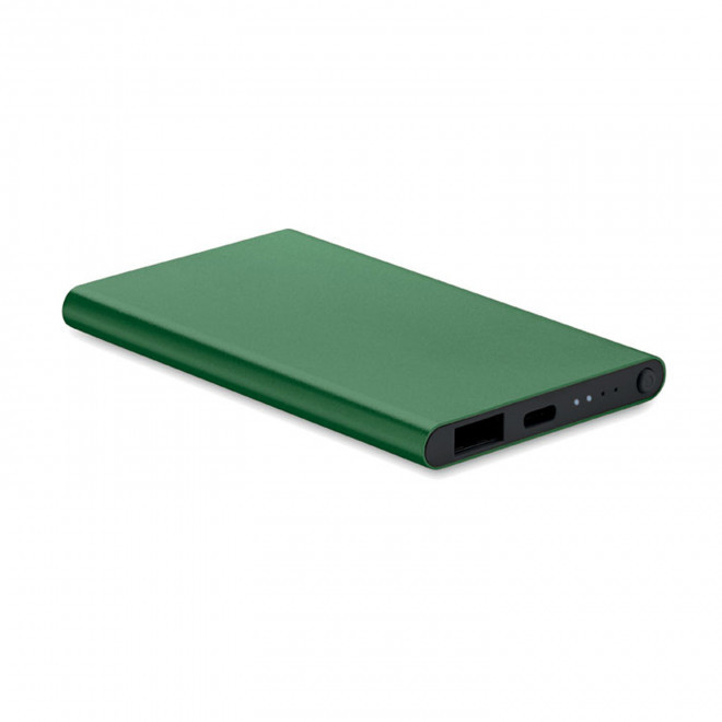POWERBANK PERSONNALISABLE 4000MAH ALU RECYCLE 'POWERDOCK' - vert