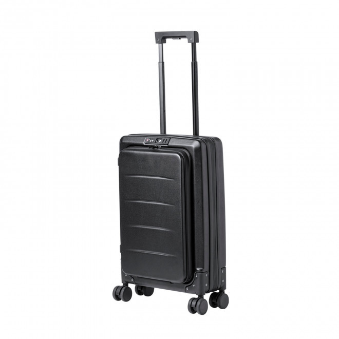 VALISE TROLLEY CABINE PERSONNALISABLE 'UTAZA' - noir