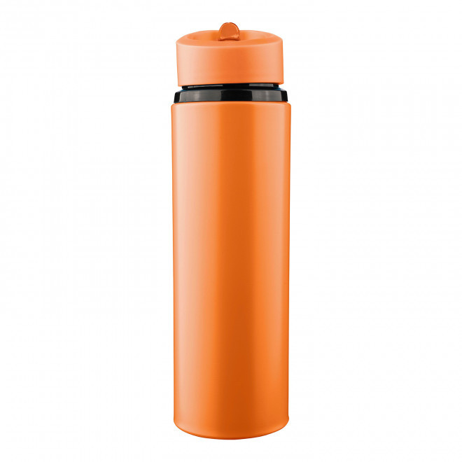 GOURDE PERSONNALISABLE EN ACIER RECYCLE 500ML 'ALBUA' - orange