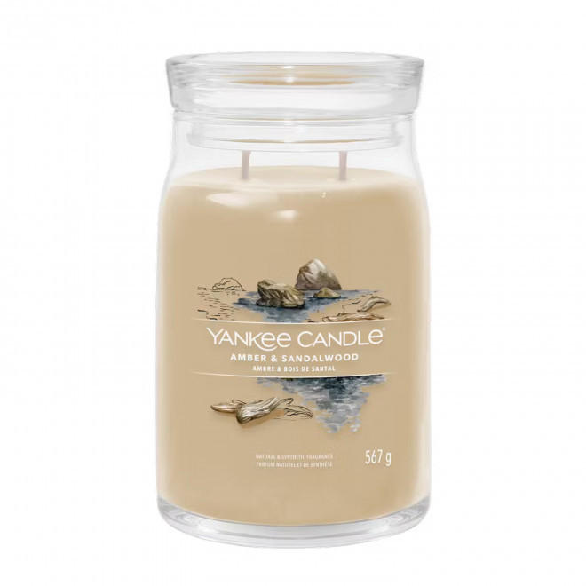 BOUGIE DEUX MECHES GRANDE 'YANKEE CANDLE' - ambre et bois de santal