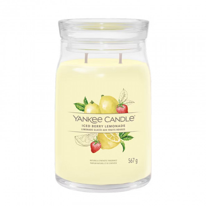 BOUGIE DEUX MECHES GRANDE 'YANKEE CANDLE' - limonade glacée aux fruits rouges