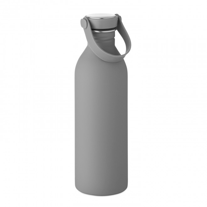 BOUTEILLE PERSONNALISABLE EN ACIER RECYCLE 500ML ' LURA' - gris pierre