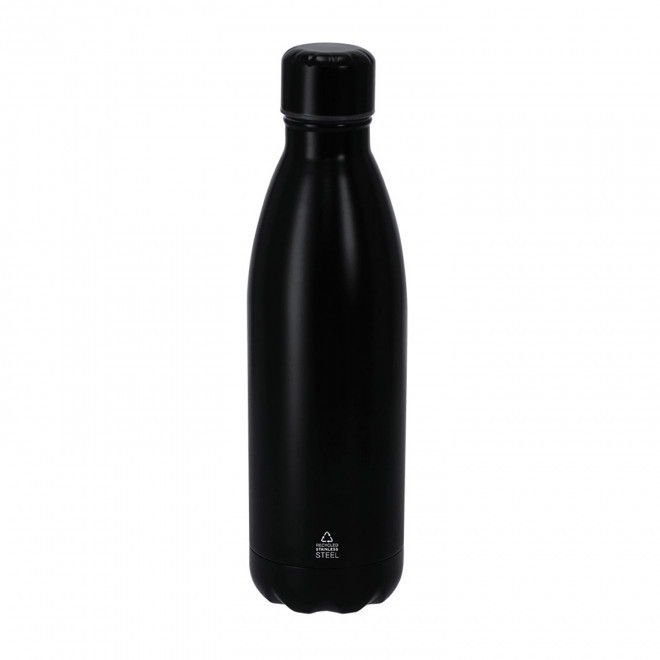 GOURDE PERSONNALISABLE ISOTHERME ACIER RECYCLE 500ML 'LOS' - noir