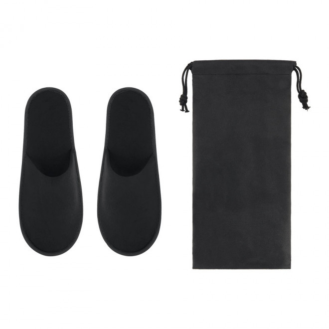 CHAUSSONS PERSONNALISÉS HÔTEL 'SLIPPY' - noir
