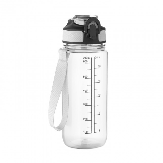 GOURDE RPET PERSONNALISABLE AVEC PAILLE 700ML 'DAYLY' - transparent
