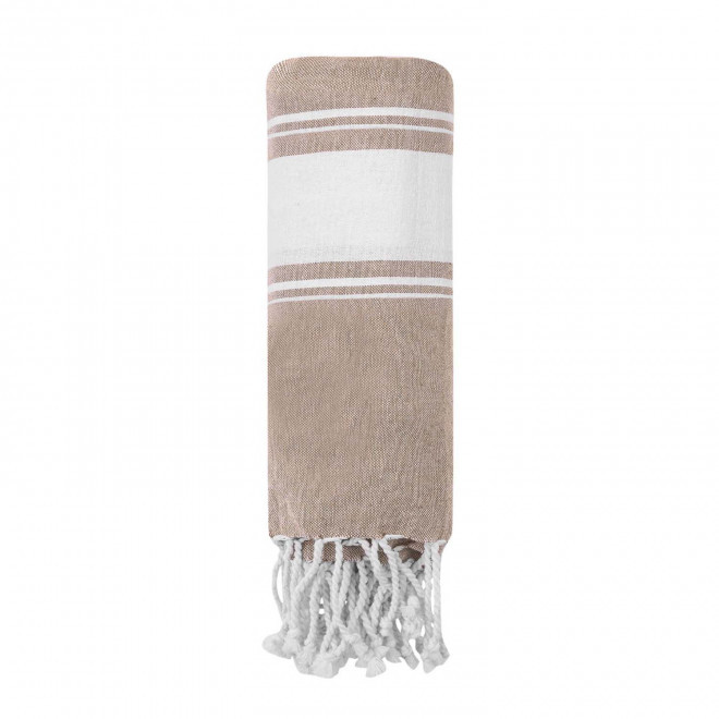 PAREO/FOUTA PERSONNALISABLE 'HORTENSE 180 CLASSIC' - naturel