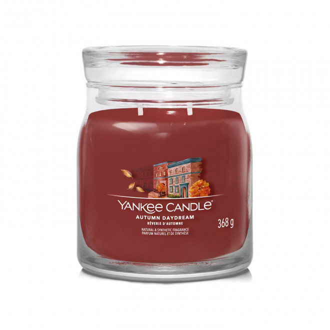 BOUGIE DEUX MECHES MOYENNE 'YANKEE CANDLE' - rêverie d'automne