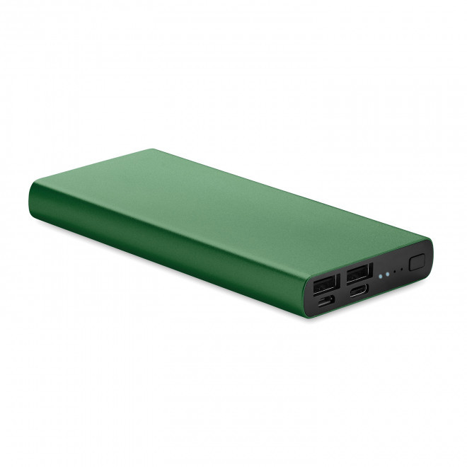BATTERIE DE SECOURS PUBLICITAIRE 'POWERDOCK 10 000 MAH' - vert foncé